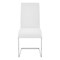 Armen Living Amanda Contemporary Side Chair in White Faux Leather and Chrome Finish, PK2 LCAMSIWH - alternate 7